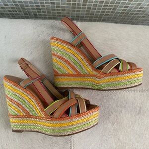 Multi-Color Wedge Sandals - Women